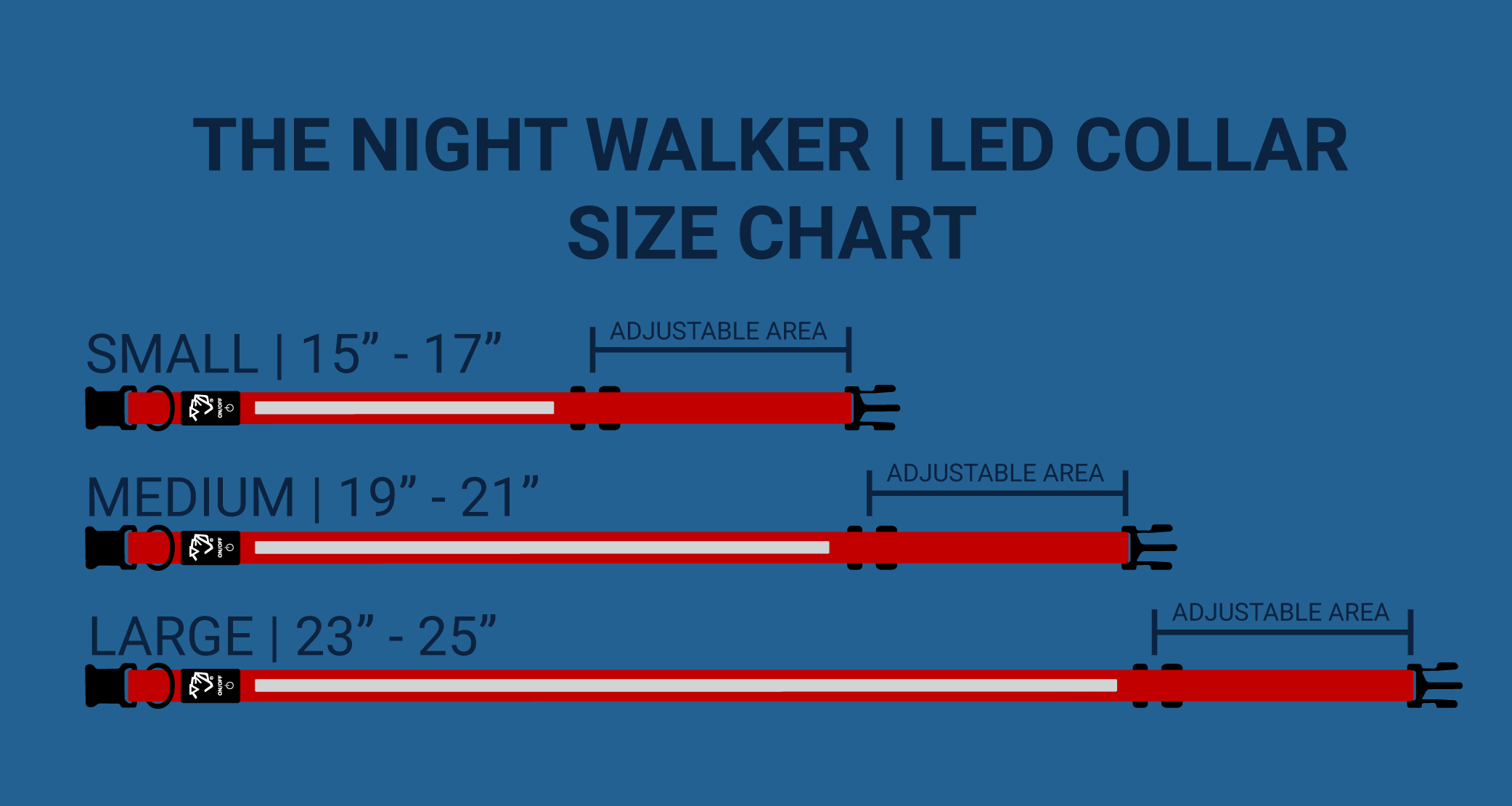 LED Collar Size Chart